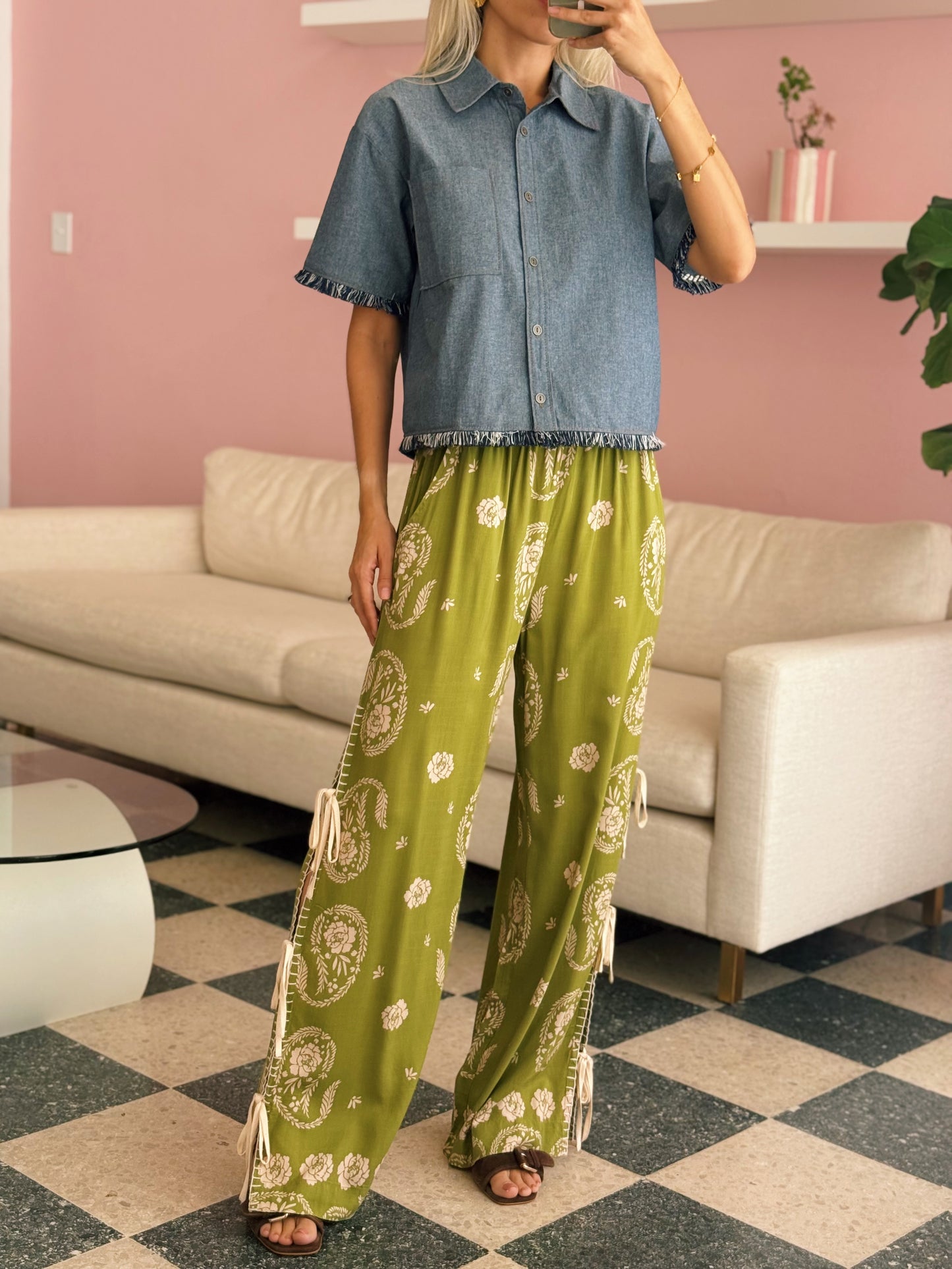 Sullivan Fringe Button Up Top