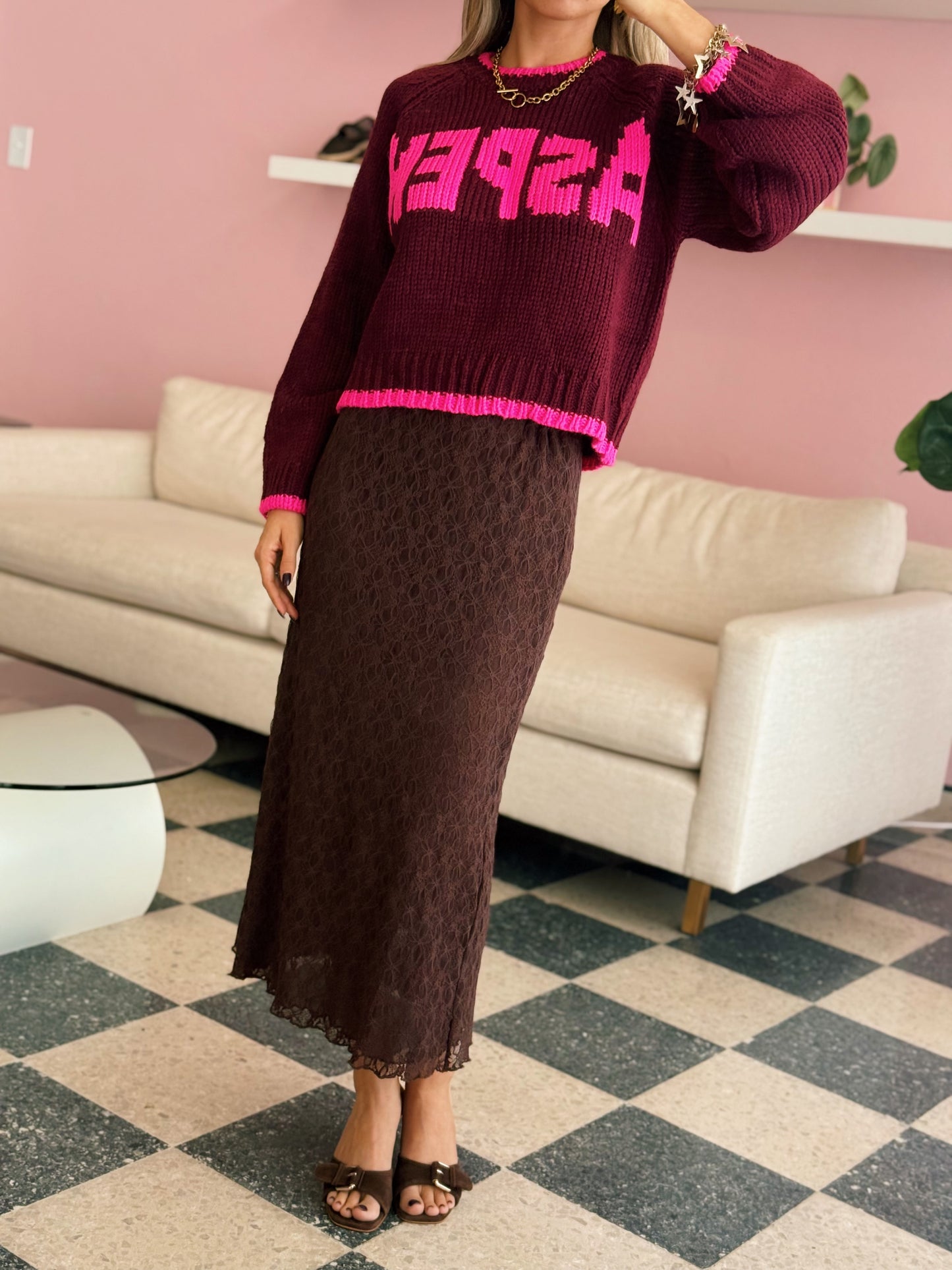 Mocha Lace Skirt