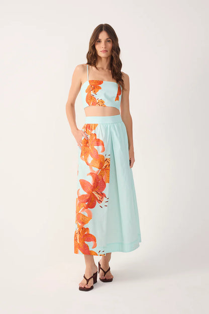 Blue Lily Skirt Set - Dress To