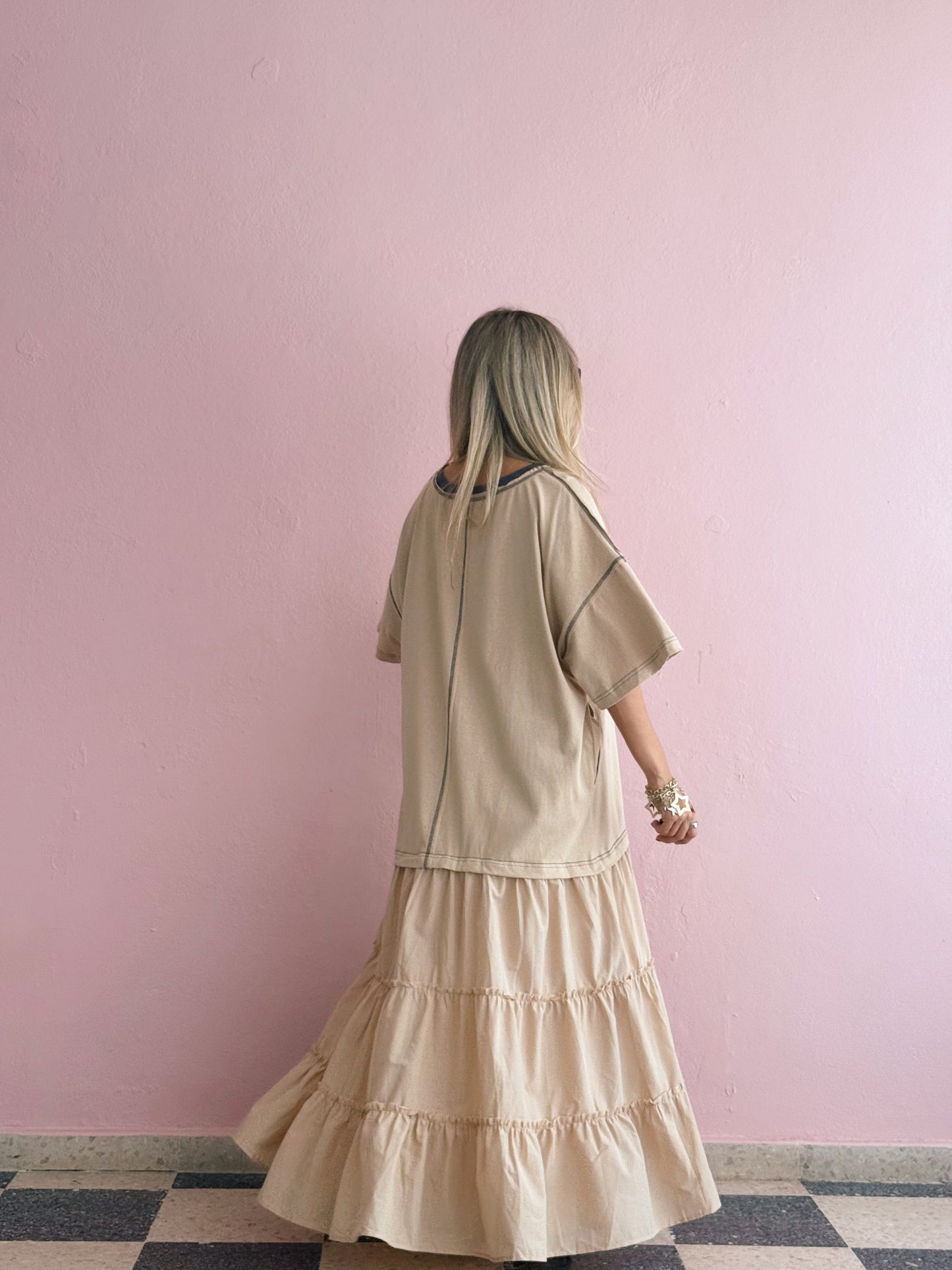 Taupe T Shirt Dress