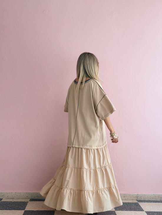 Taupe T Shirt Dress