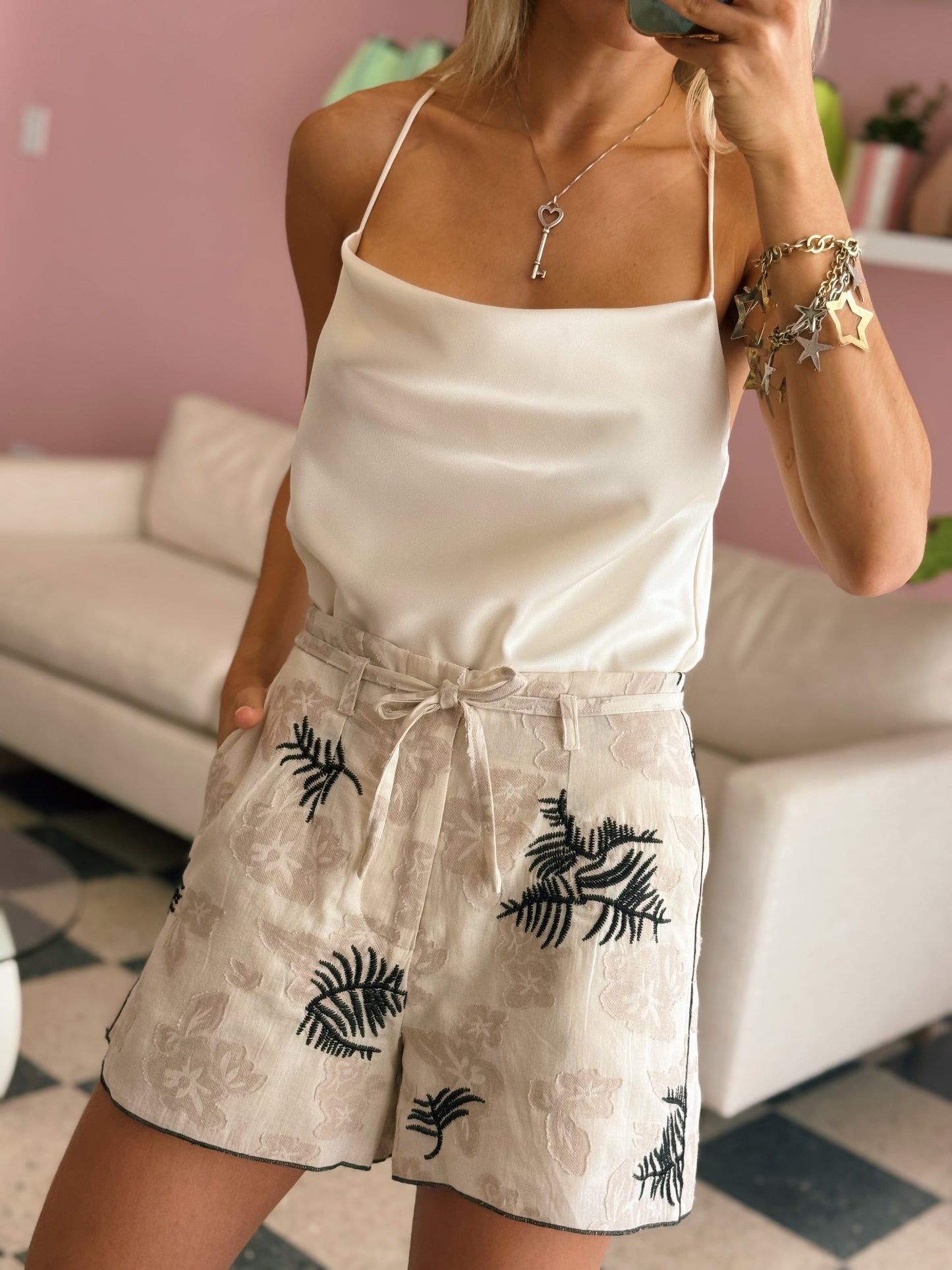 Flowy Embroidered Shorts - Desigual