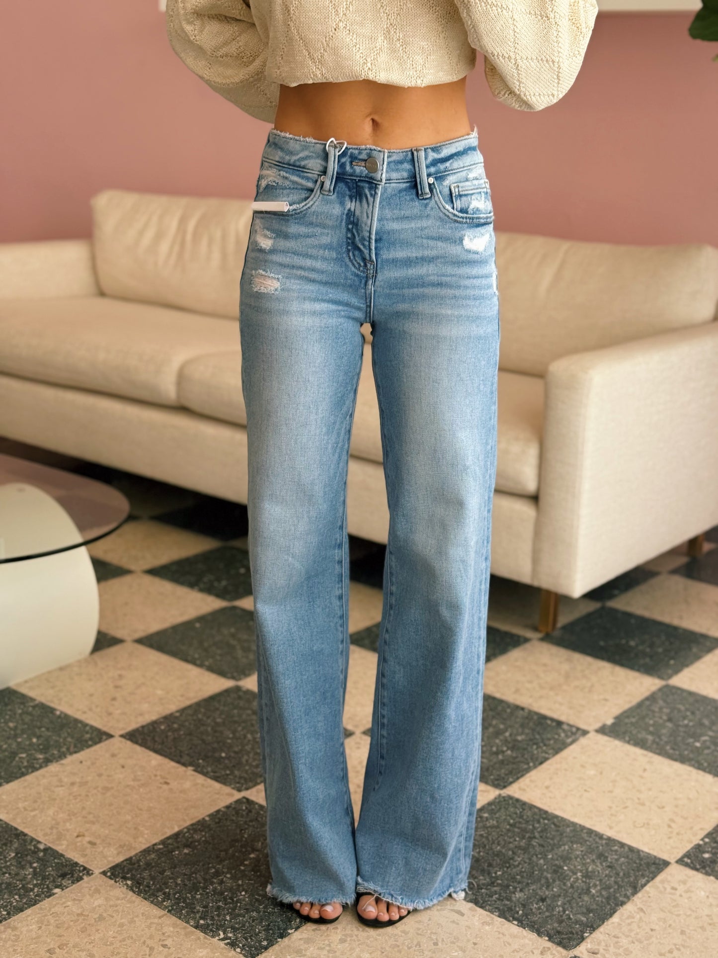 Mid Rise Tummy Control Jean