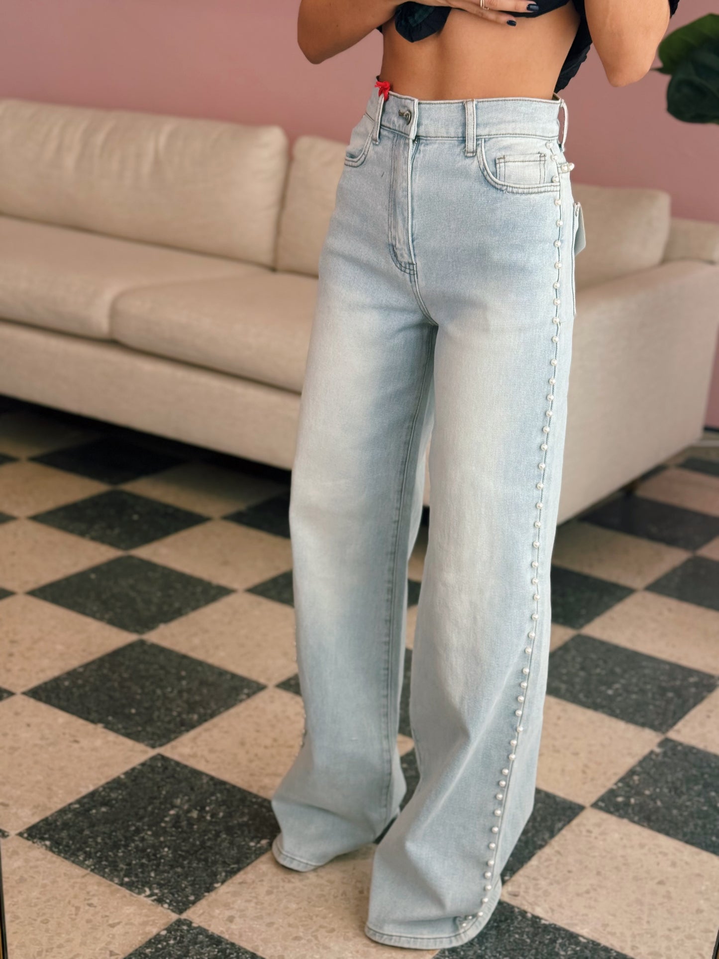 Pearl Stud Jeans
