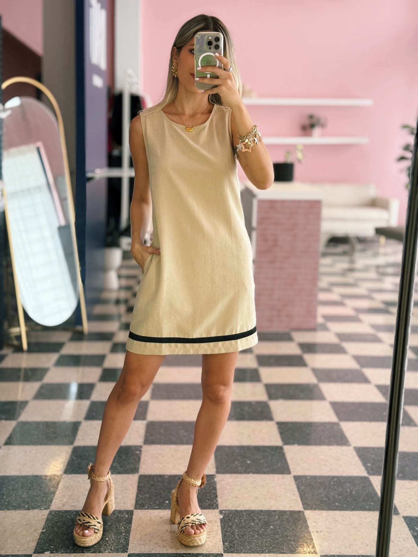 Two Tone Mini Dress