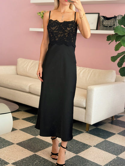 Lace Satin Corset Dress