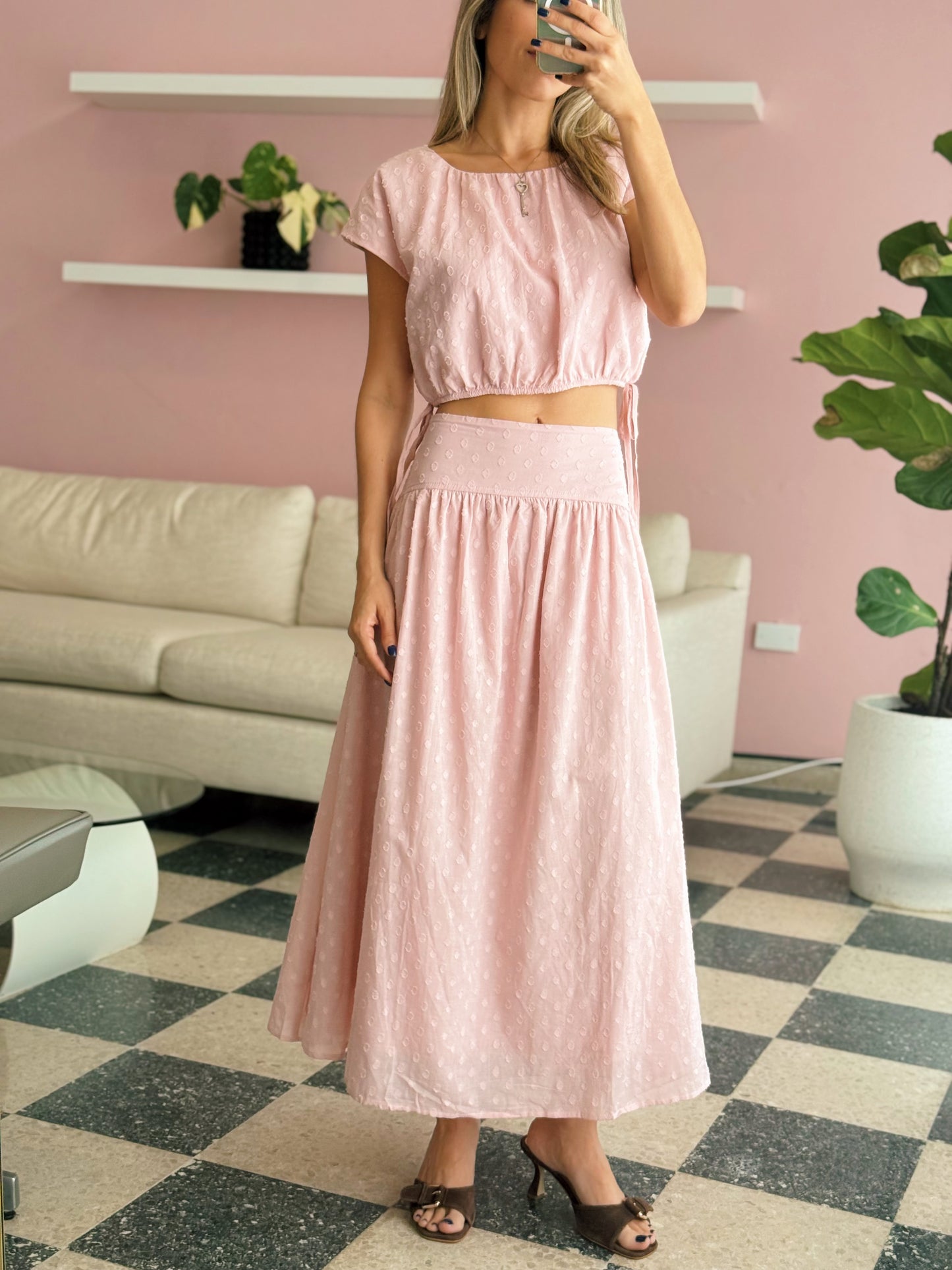 Pink Skirt Set