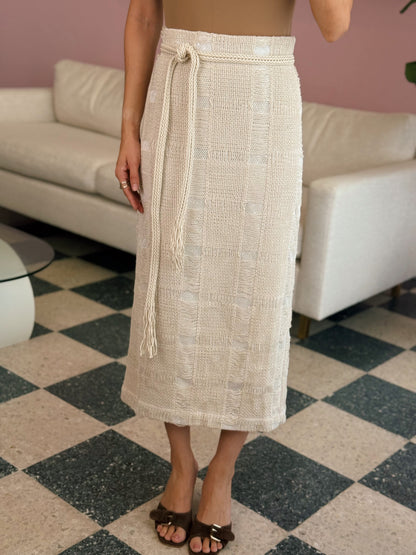 Natural Crochet Knitted Skirt