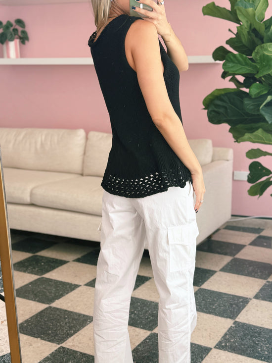 Black Knit Top