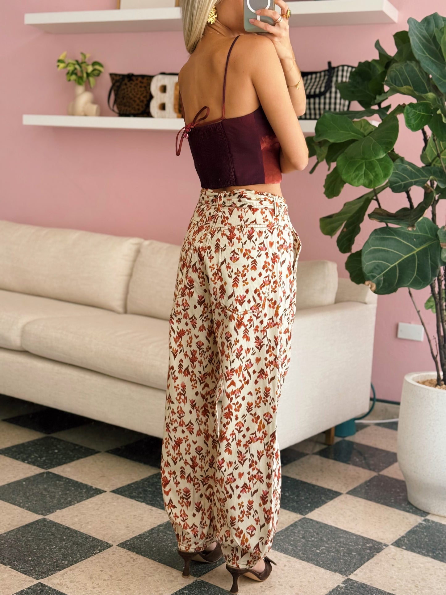 Jadirm Ikat Belted Twill Pants - Dress To
