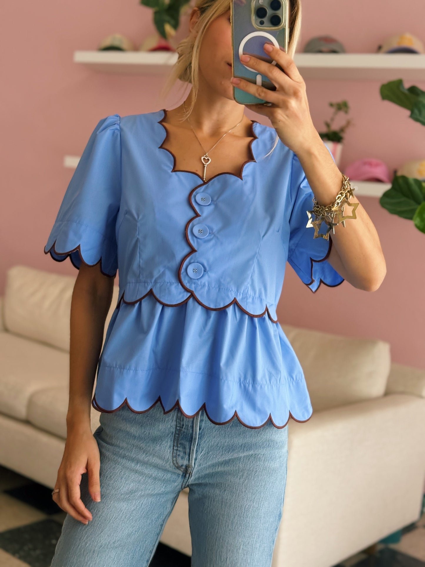 Blue Delicate Blouse