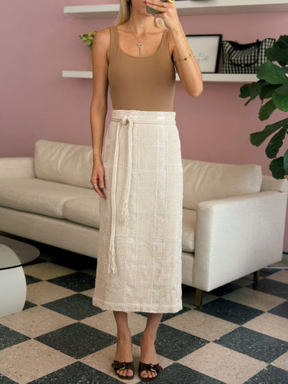 Natural Crochet Knitted Skirt
