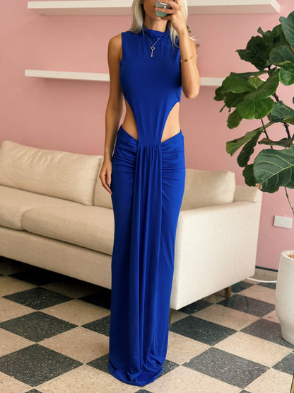 Royal Blue Cut Out Dress