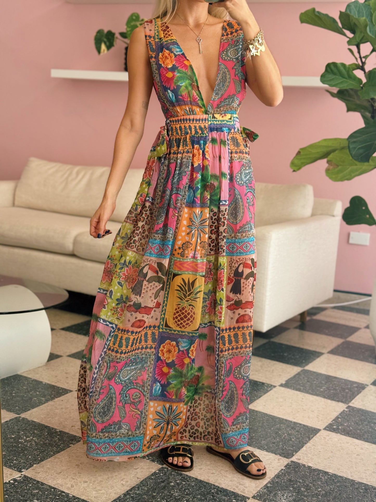 Tropical Cover Up Dress - Made in India