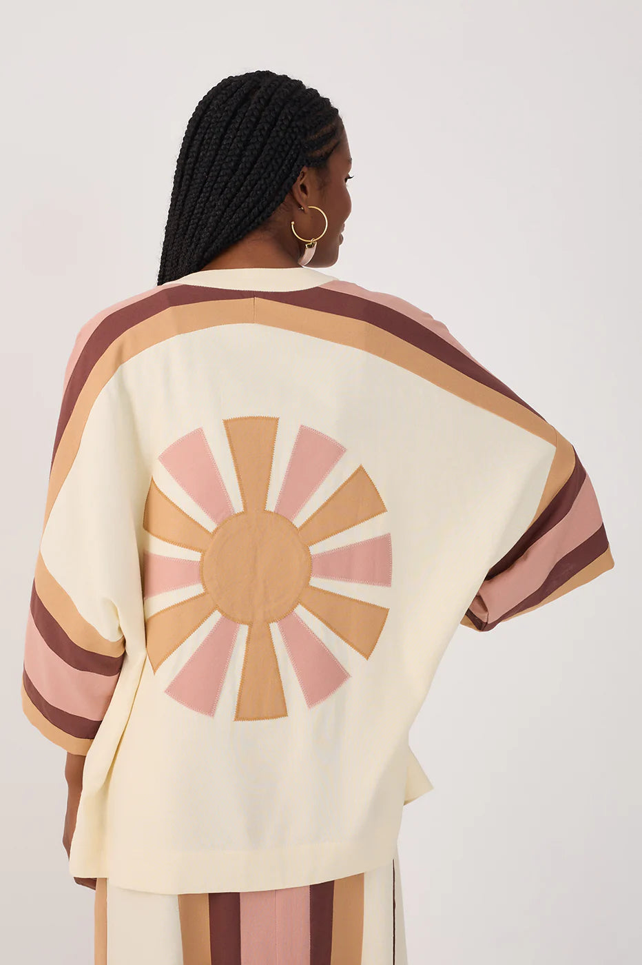 Embroidered Linen Kimono - Dress To