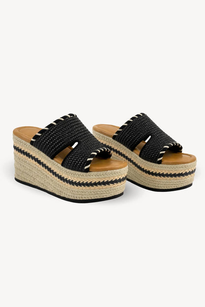 Raffia Purpurita Platform - Black (Designed in Barcelona)
