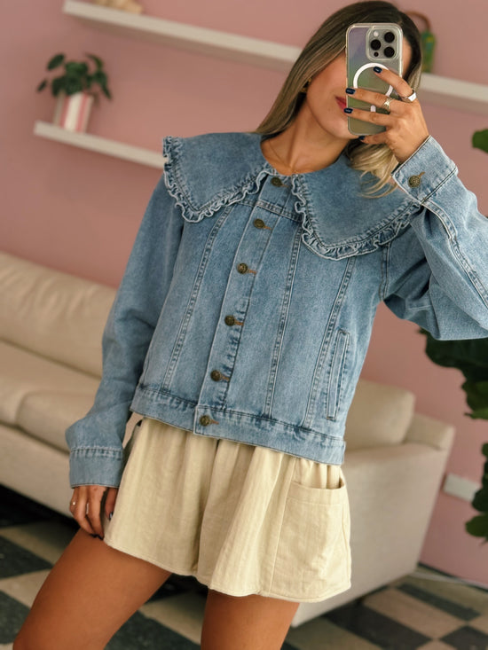 Petal Collar Denim Jacket