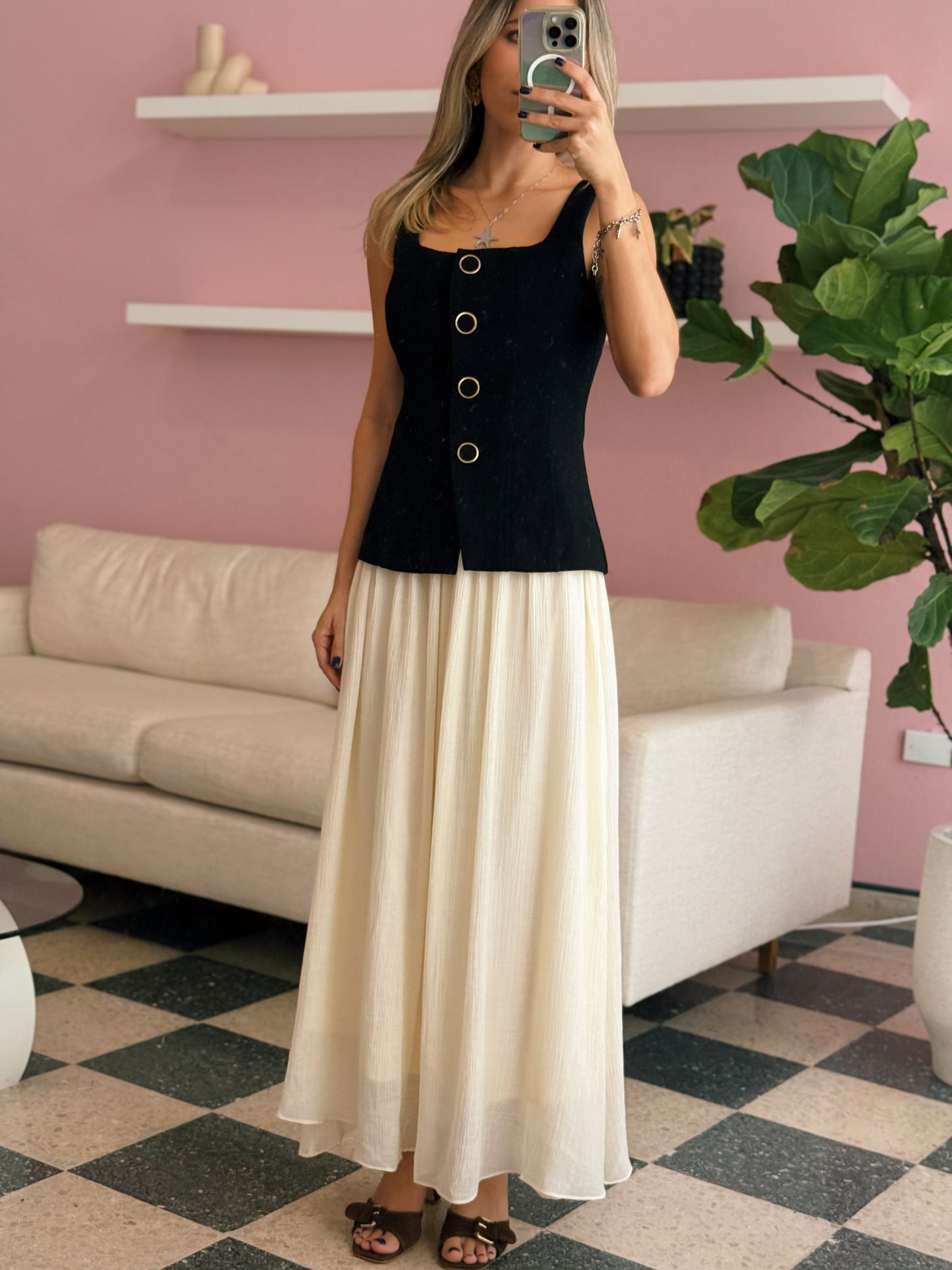 Black Ivory Midi Dress