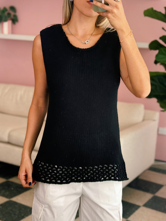 Black Knit Top