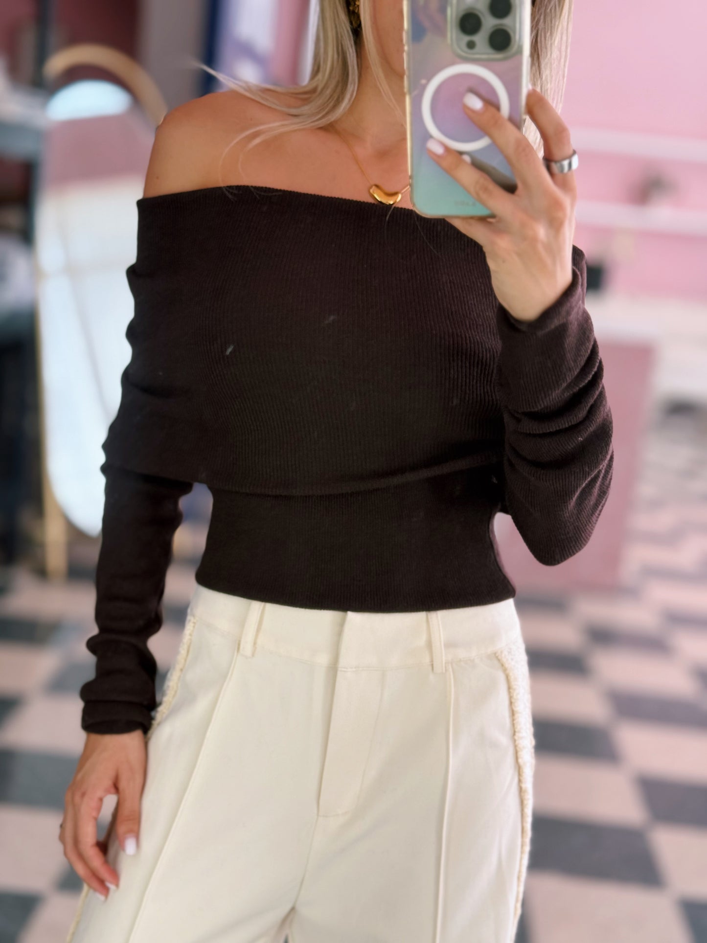 Crossover Off Shoulder Top