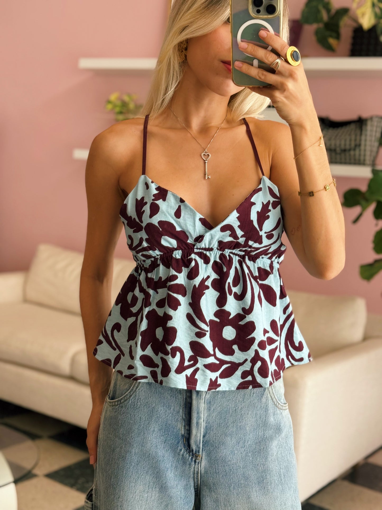 Blue Chocolate Cami Top
