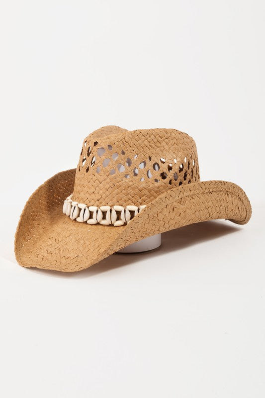 Shell Straw Cowboy Hat - Bown