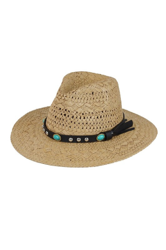 Straw Handmade Sun Hat - Taupe