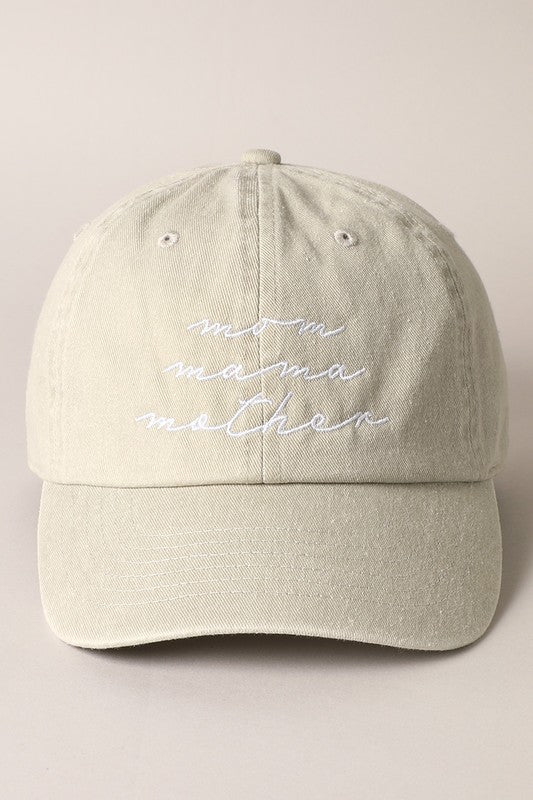 Mom Mama Mother Embroidered Baseball Cap