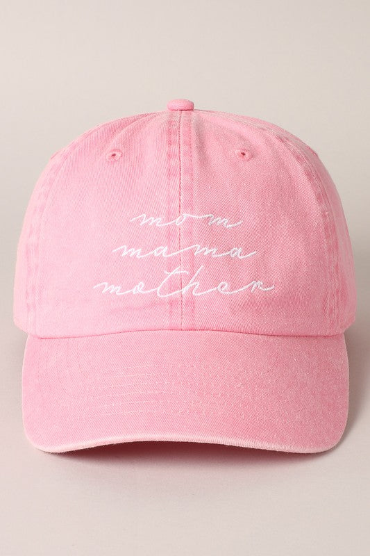 Mom Mama Mother Embroidered Baseball Cap