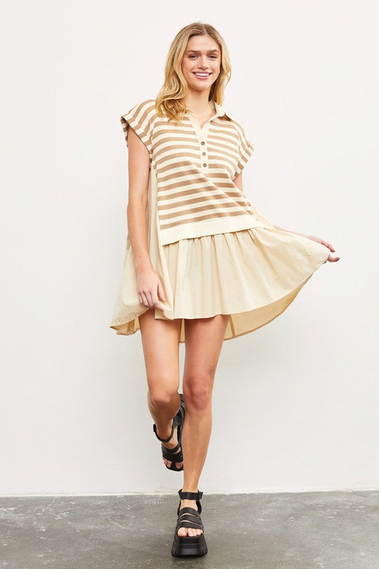 PRE ORDER (final sale/read description) Oversized Stripe Dress