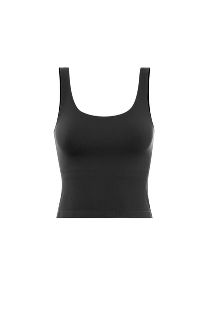 Black Crop Tank Top