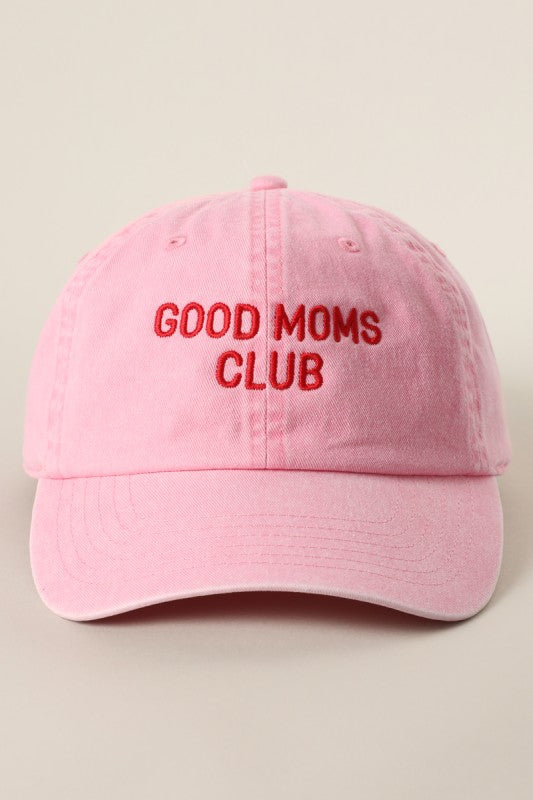 Good Moms Club Embroidered Cotton Baseball Cap