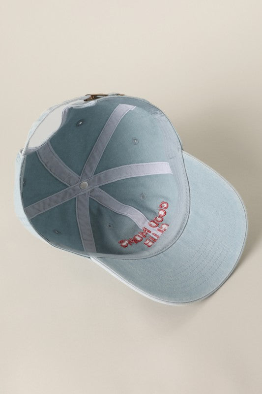 Good Moms Club Embroidered Cotton Baseball Cap