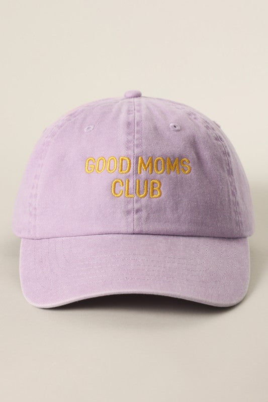 Good Moms Club Embroidered Cotton Baseball Cap
