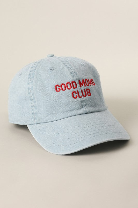 Good Moms Club Embroidered Cotton Baseball Cap