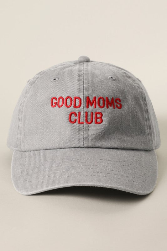 Good Moms Club Embroidered Cotton Baseball Cap