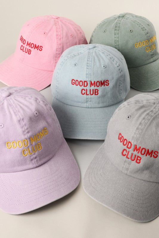 Good Moms Club Embroidered Cotton Baseball Cap