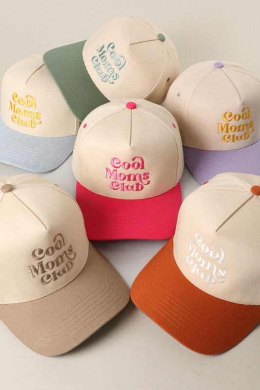Cool Moms Club Embroidery Two-tone Trucker Hat