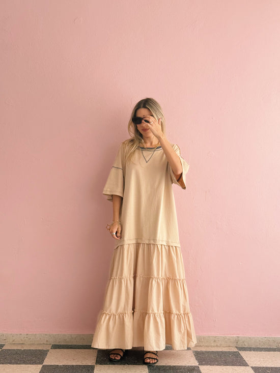 Taupe T Shirt Dress