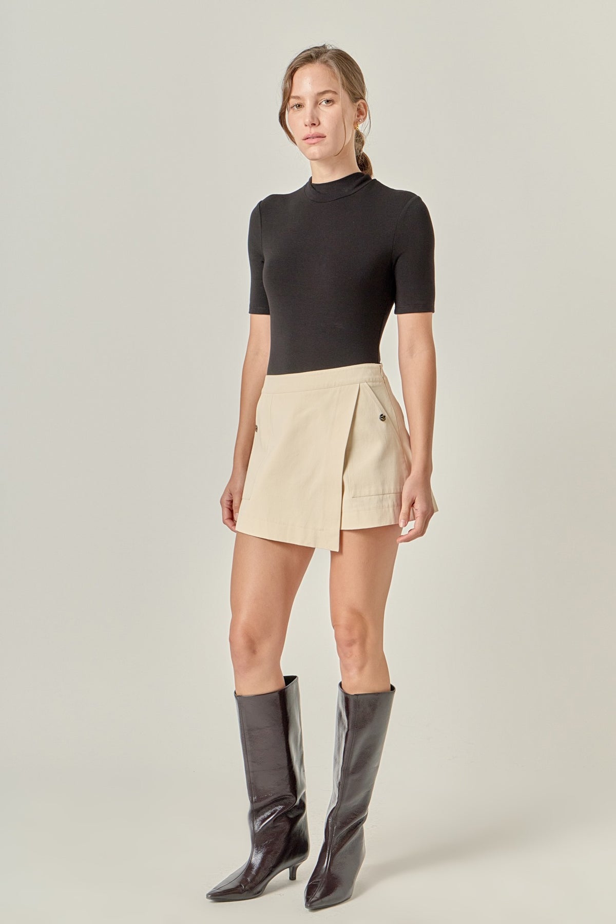 Ivory Mini Skort