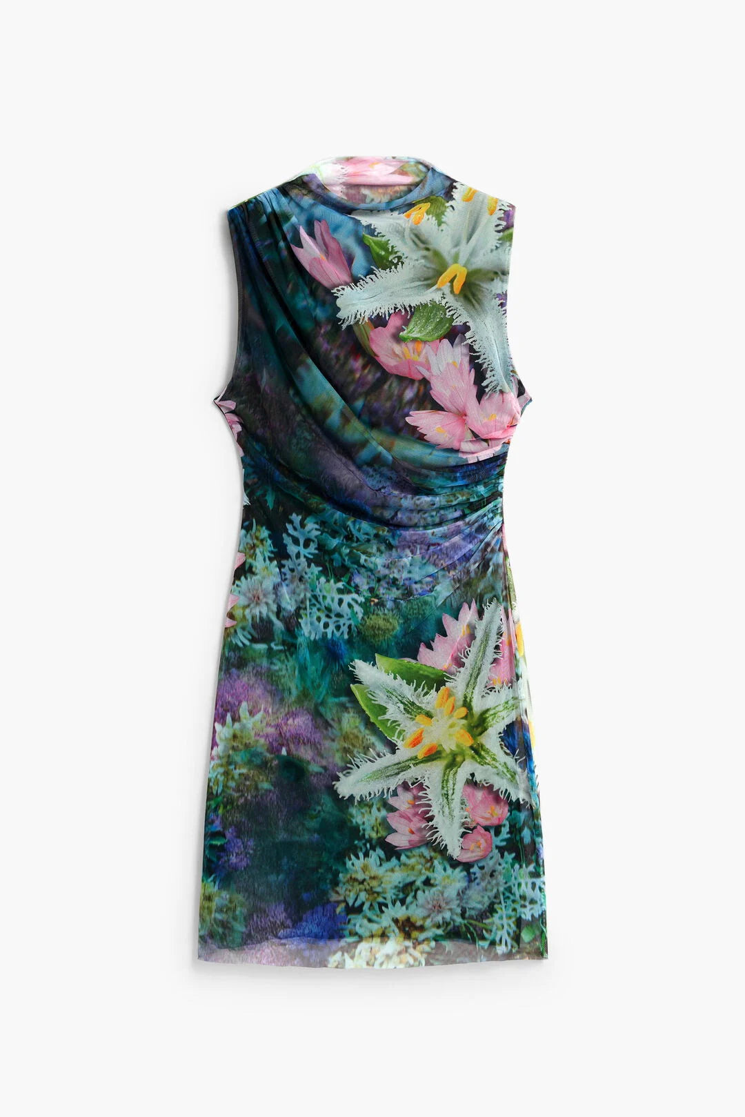 Draped Floral Dess - Desigual