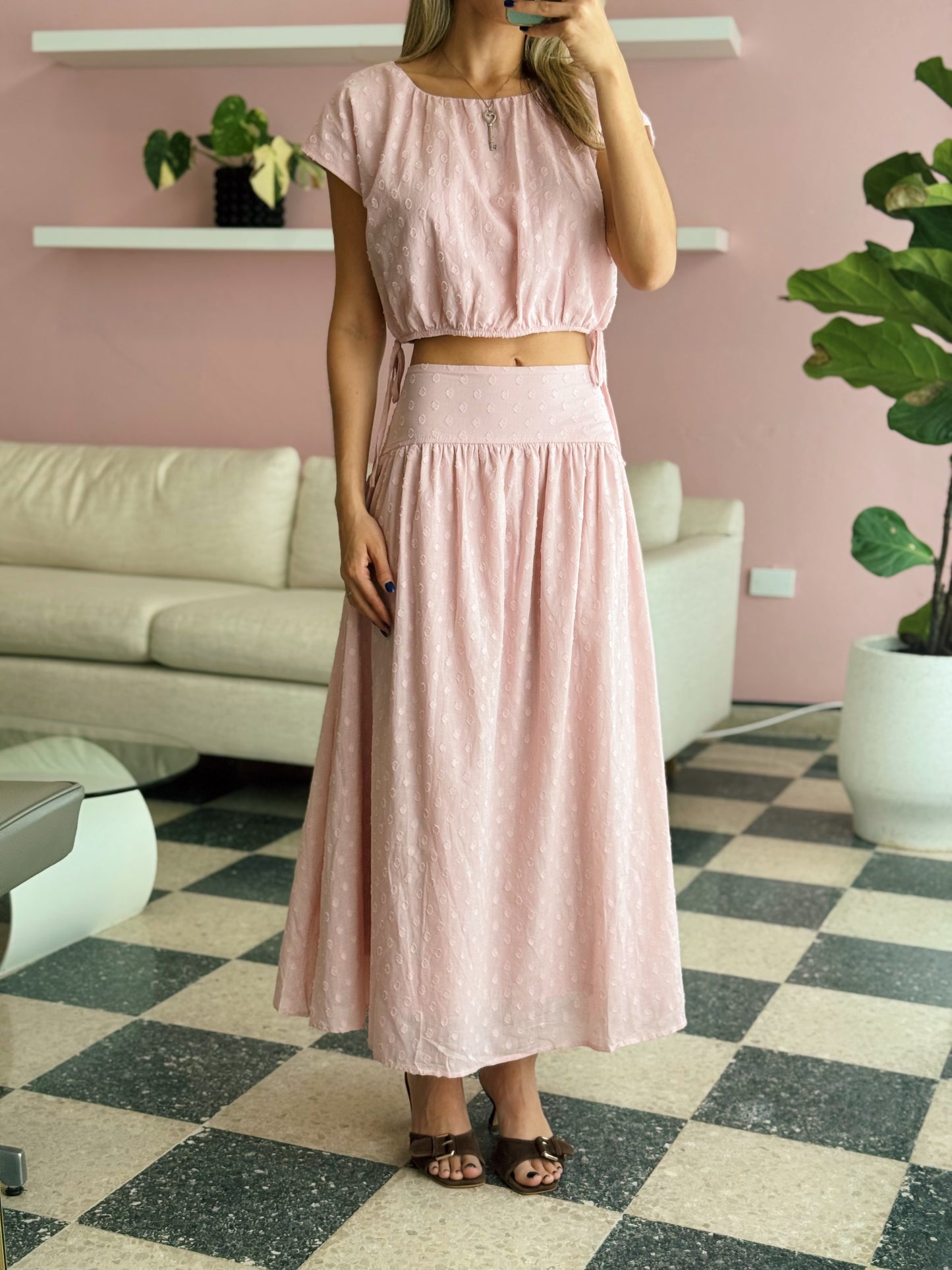 Pink Skirt Set