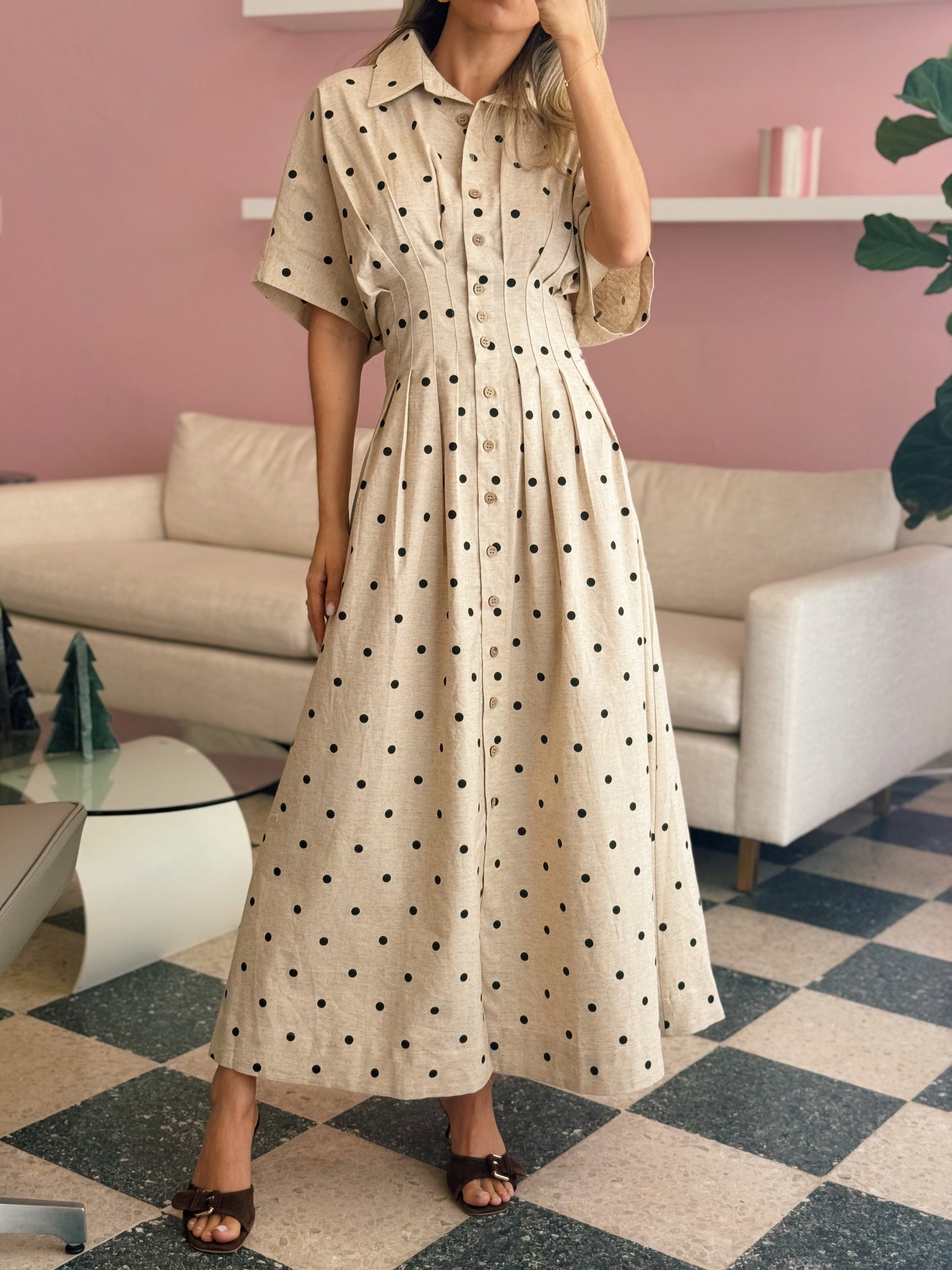 Polka Dot Midi Dress