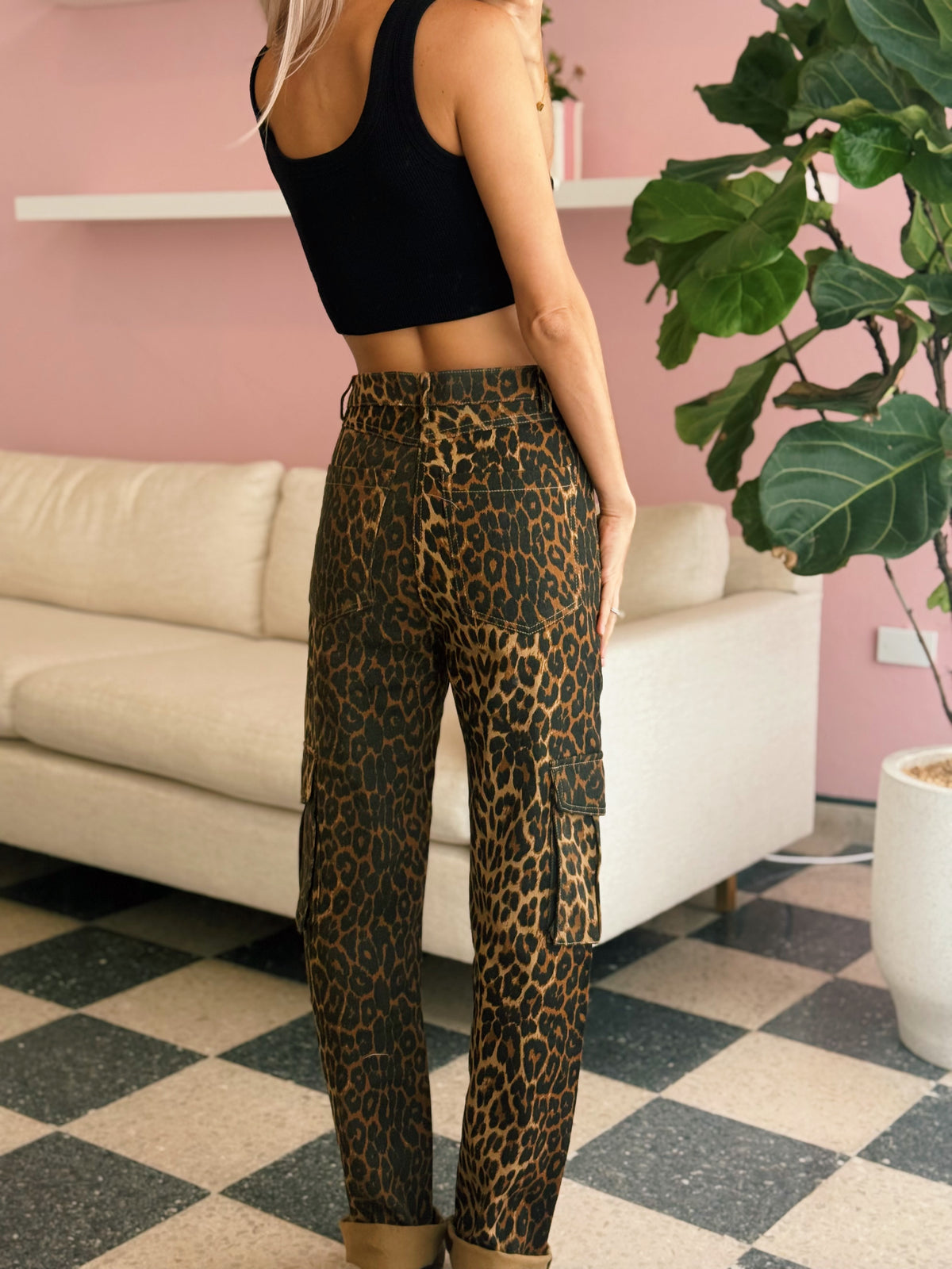 Leopard Cargo Pants