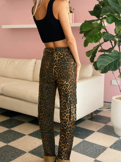 Leopard Cargo Pants