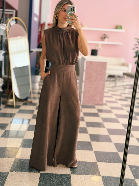 Chocolate High Neck Jumpsuit