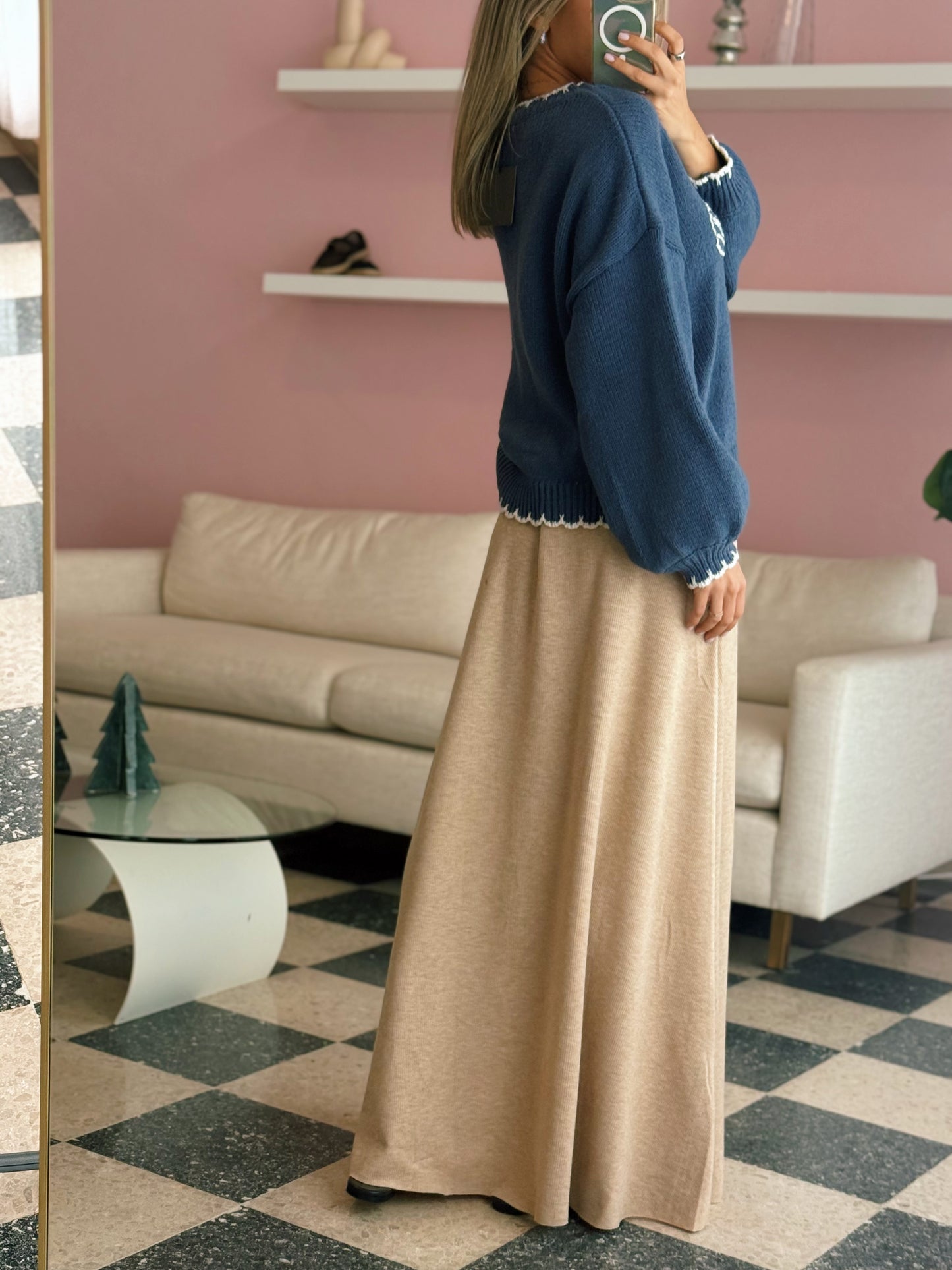 Brushed Rib Maxi Skirt