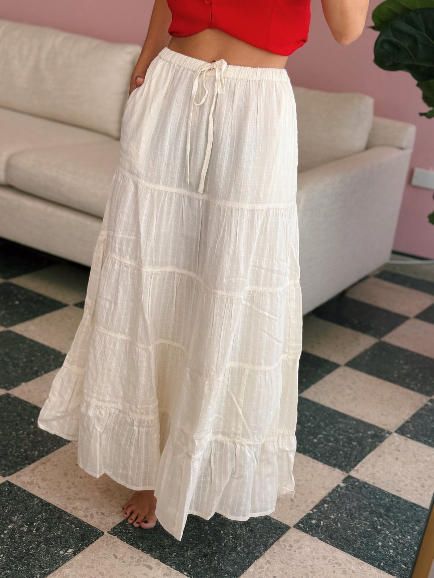 Gardenia White Skirt