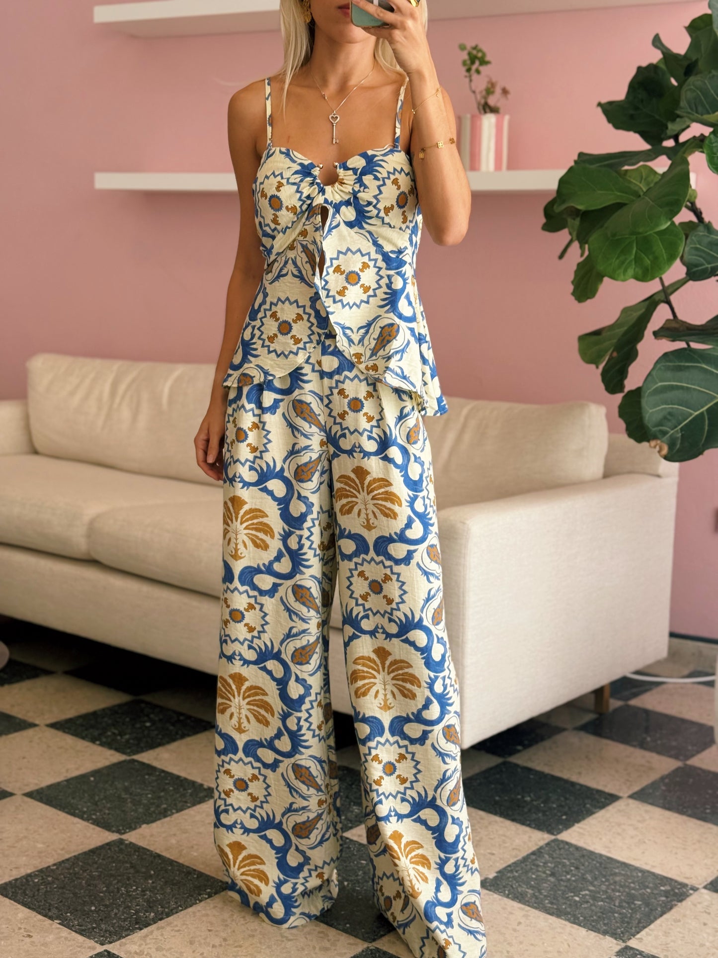 Blue Top & Pant Set