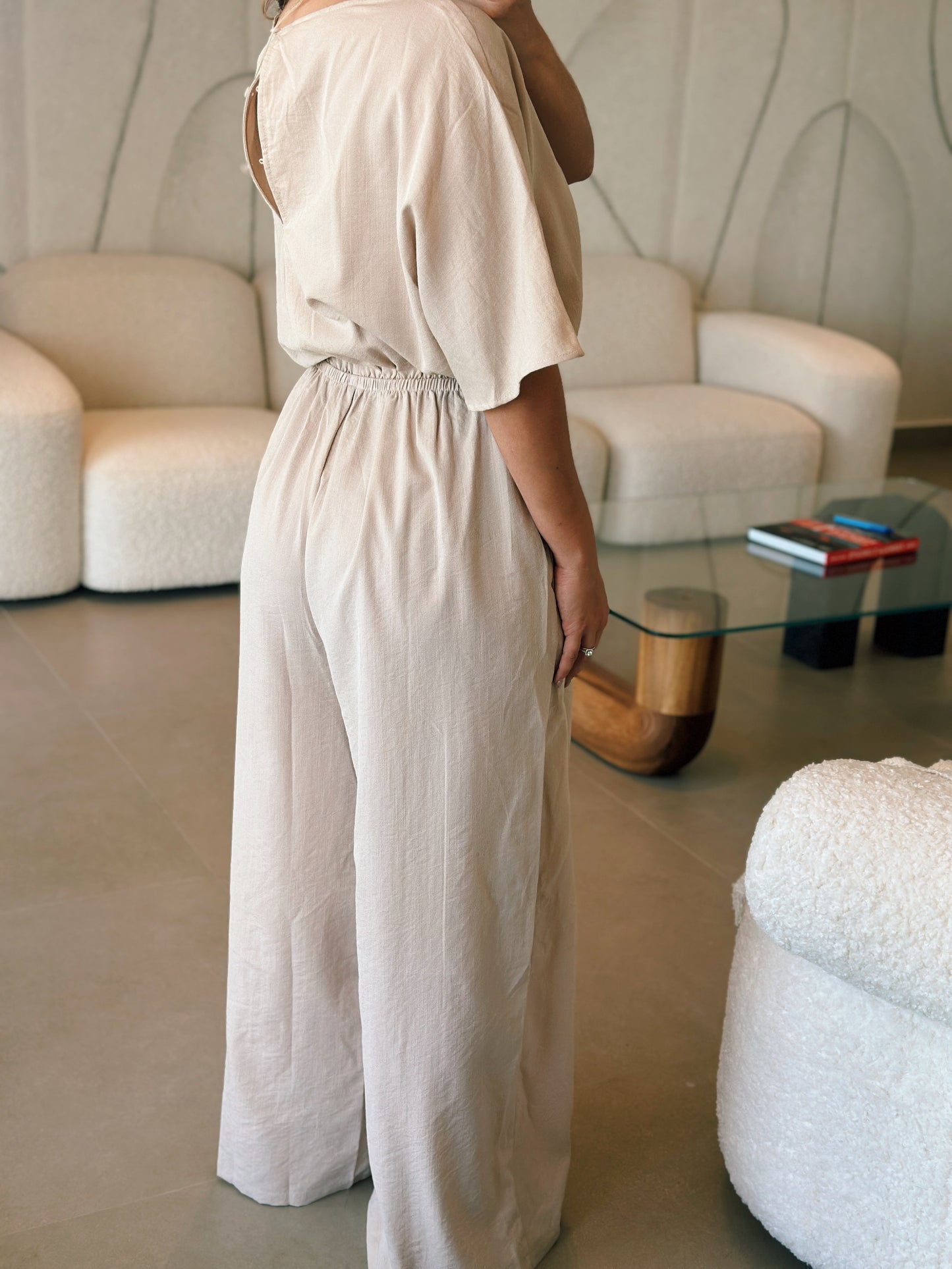 Beige Jumpsuit